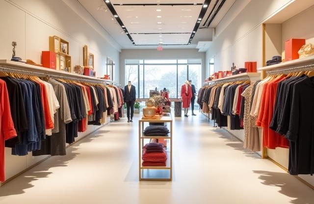 Photo of a modern fashion store interior