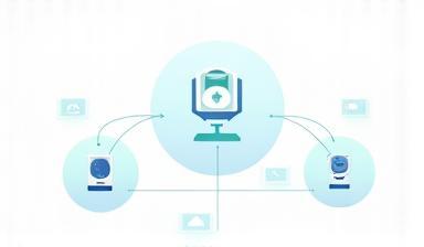 Graphic representing system integration connections
